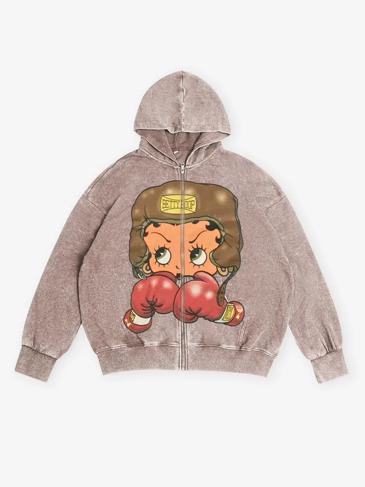 Bettyboop Boxing Print Hoodie
